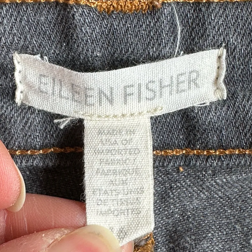 Eileen Fisher Gray Skinny Tapered Mid Rise Jeans SZ 16 Like New - Image 8