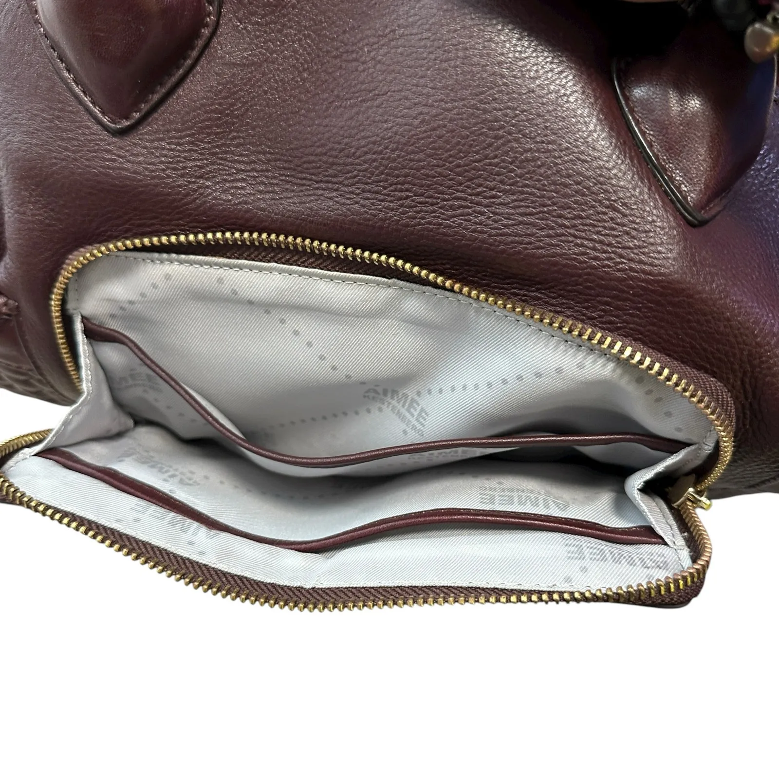 Aimme Kestenberg Chocolate Brown Leather Convertible Shoulder Bag Purse Tote - Image 5