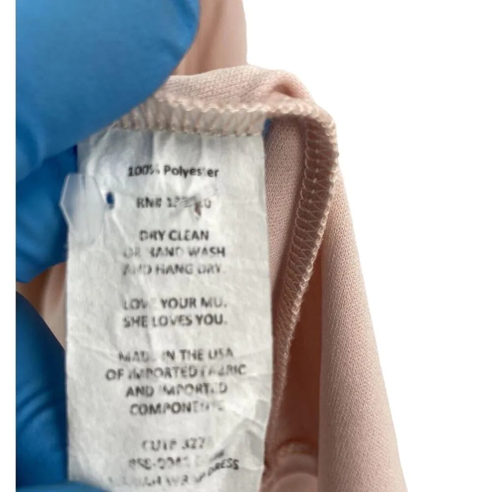 Show Me Your Mumu Sz.Large Formal Mariah Wrap Dress V Neck High Low Blush Pink - Image 6