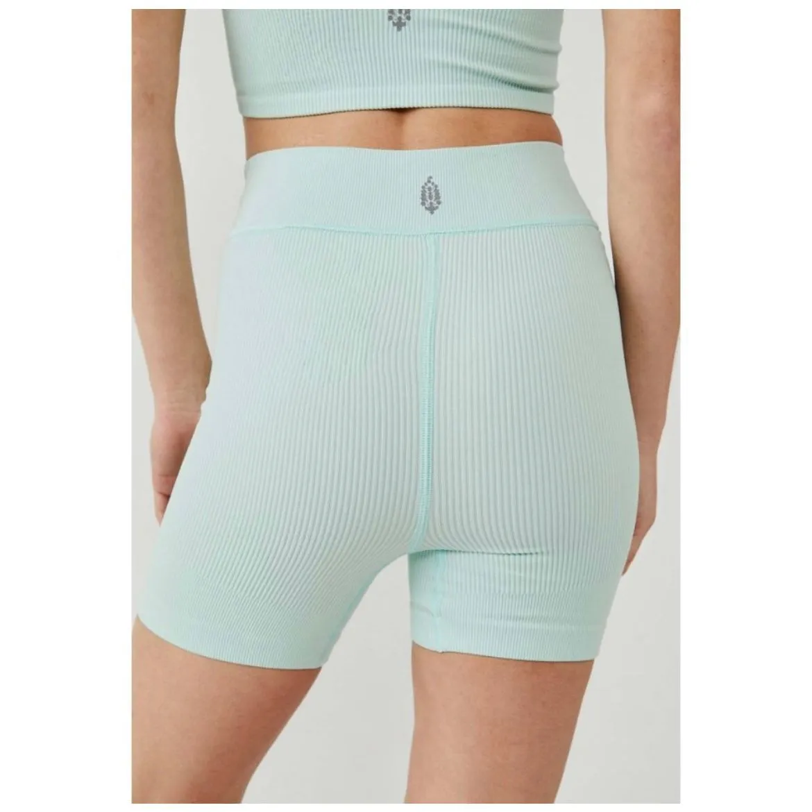 Free People Movement NWT Free Throw Shorts Mint Turquoise Medium Crossover‎ - Image 4