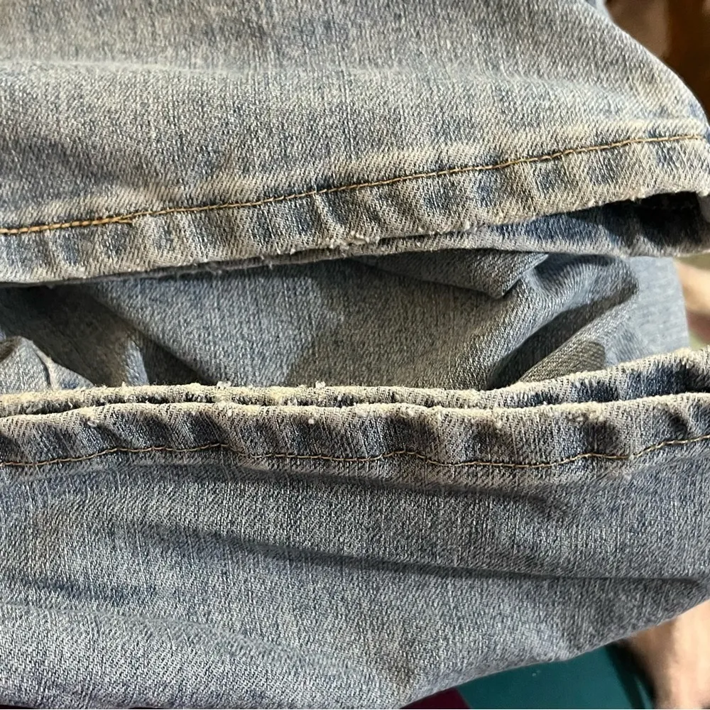 Lee Relaxed Fit High Rise Straight Leg Jeans Light Wash Indigo 14 Medium - Image 7