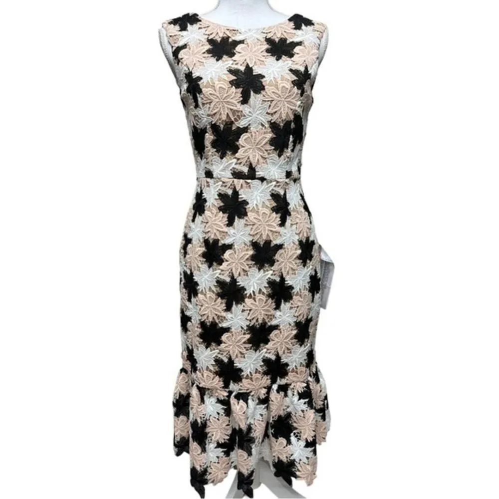 Anthropologie‎ Dress The Population Ines Embroidered Lace Flounce Dress Sz S NEW - Image 7