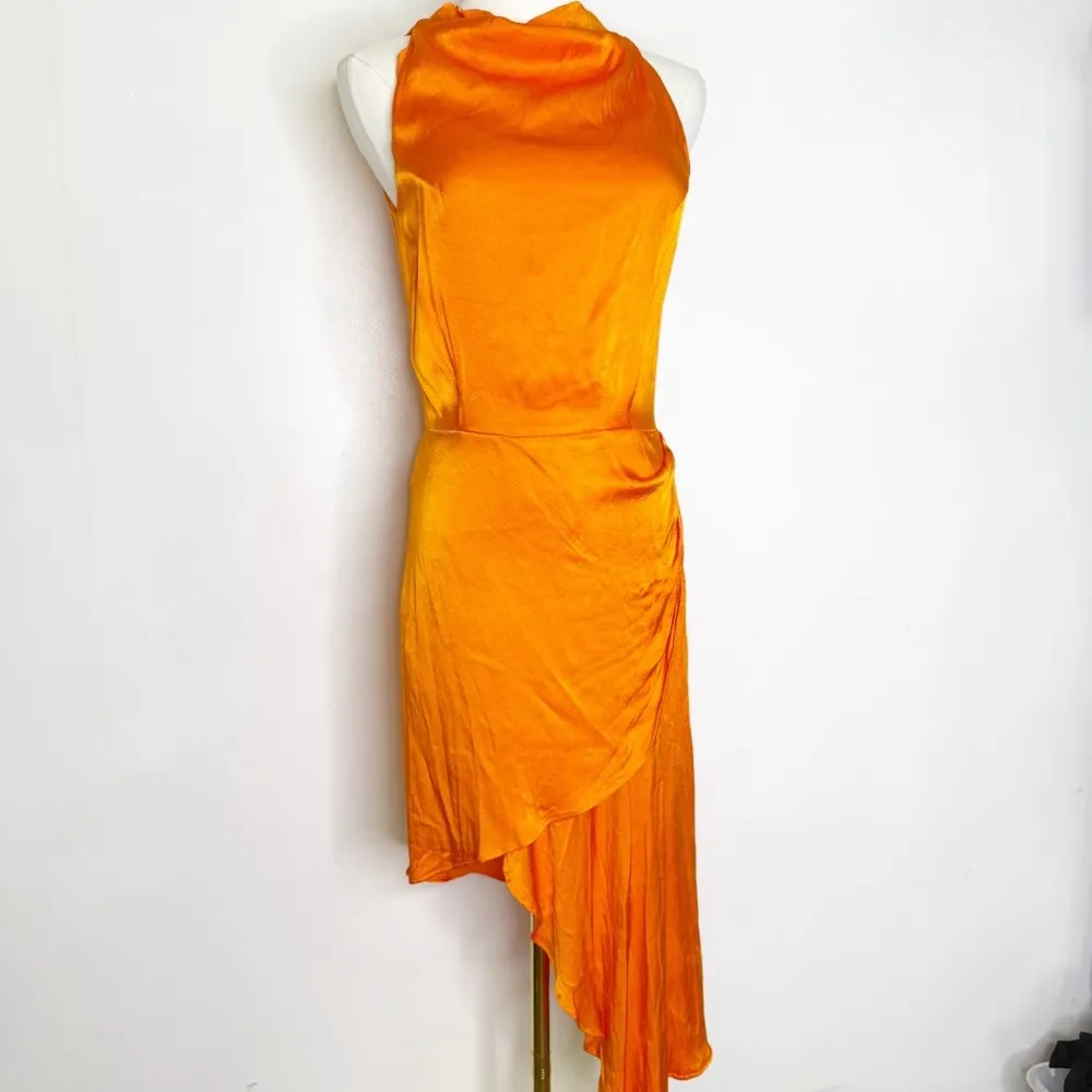 Elliatt REVOLVE Alaia Dress in Papaya Orange Sleeveless Dress Size Small - Image 2