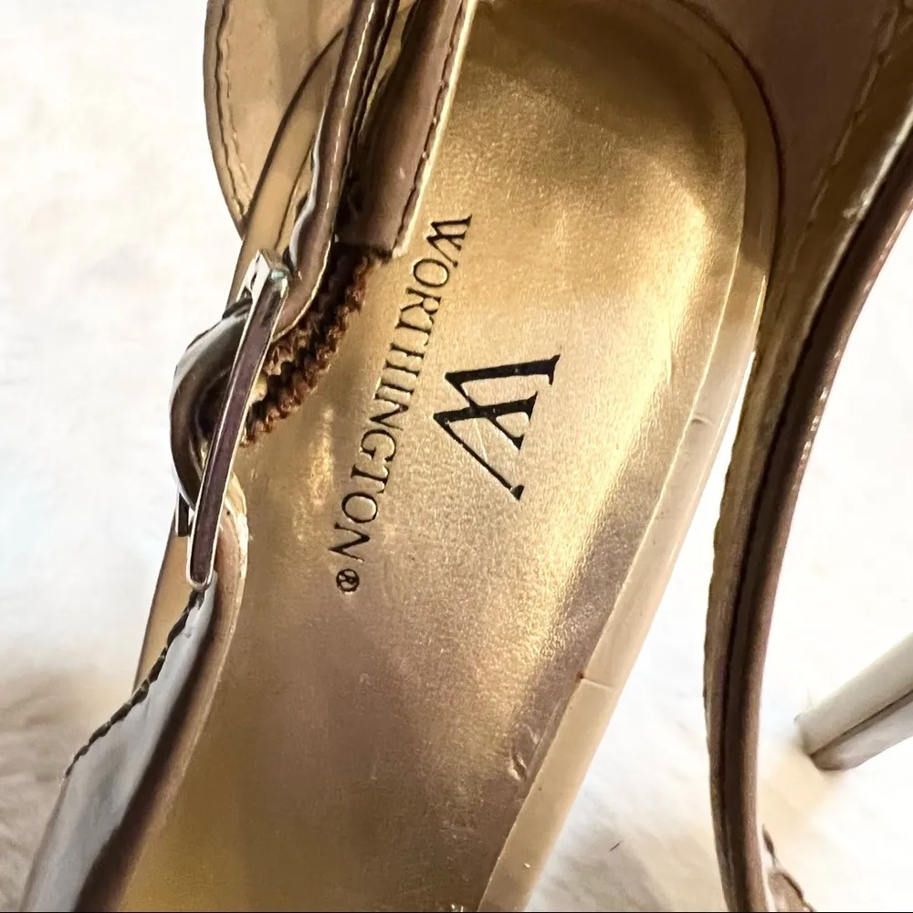 Worthington Taupe Two Tone Stiletto Heels Size 9.5 - Image 14