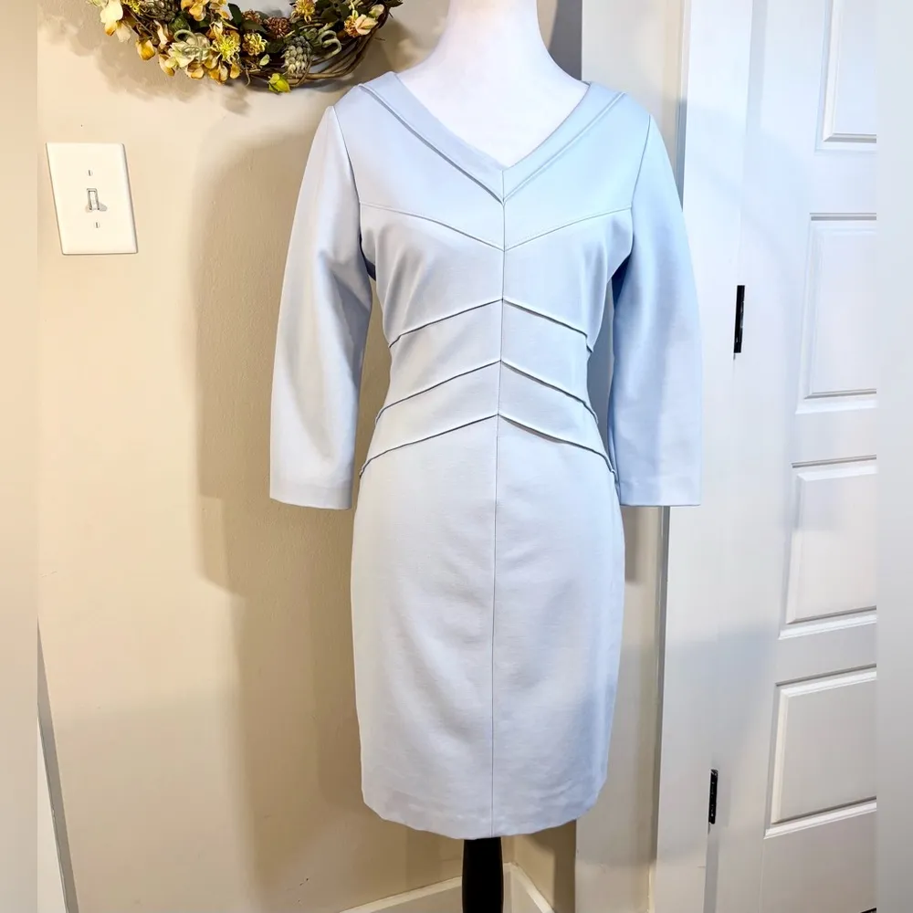 ANTONIO MELANI Simmons V-Neck Banded Sheath Dress in Twilight Jewel Woman’s 8 💚 - Image 11