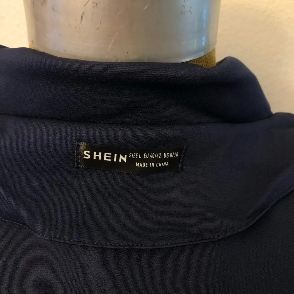 New Plus Double Breasted Pleated Hem Blazer Dress - Image 8