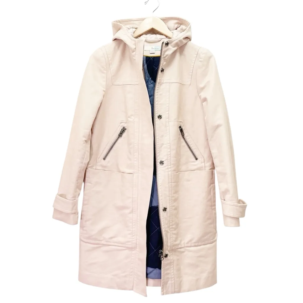 Boden Pink Moleskin Duffle Coat Hooded Quilted Lined Jacket Women’s Size 6 US - Image 6
