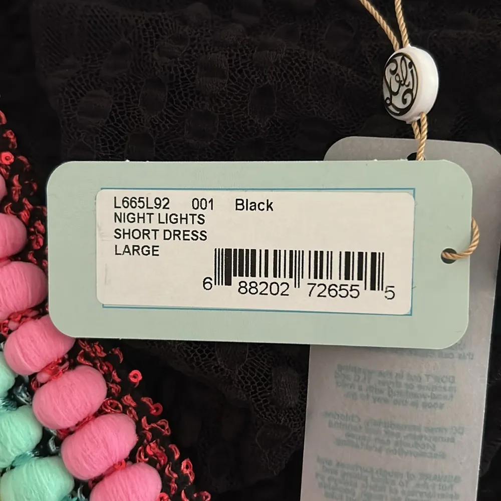 Luli Fama Black Mesh Beach Cover-Up with Colorful Trim - Image 7