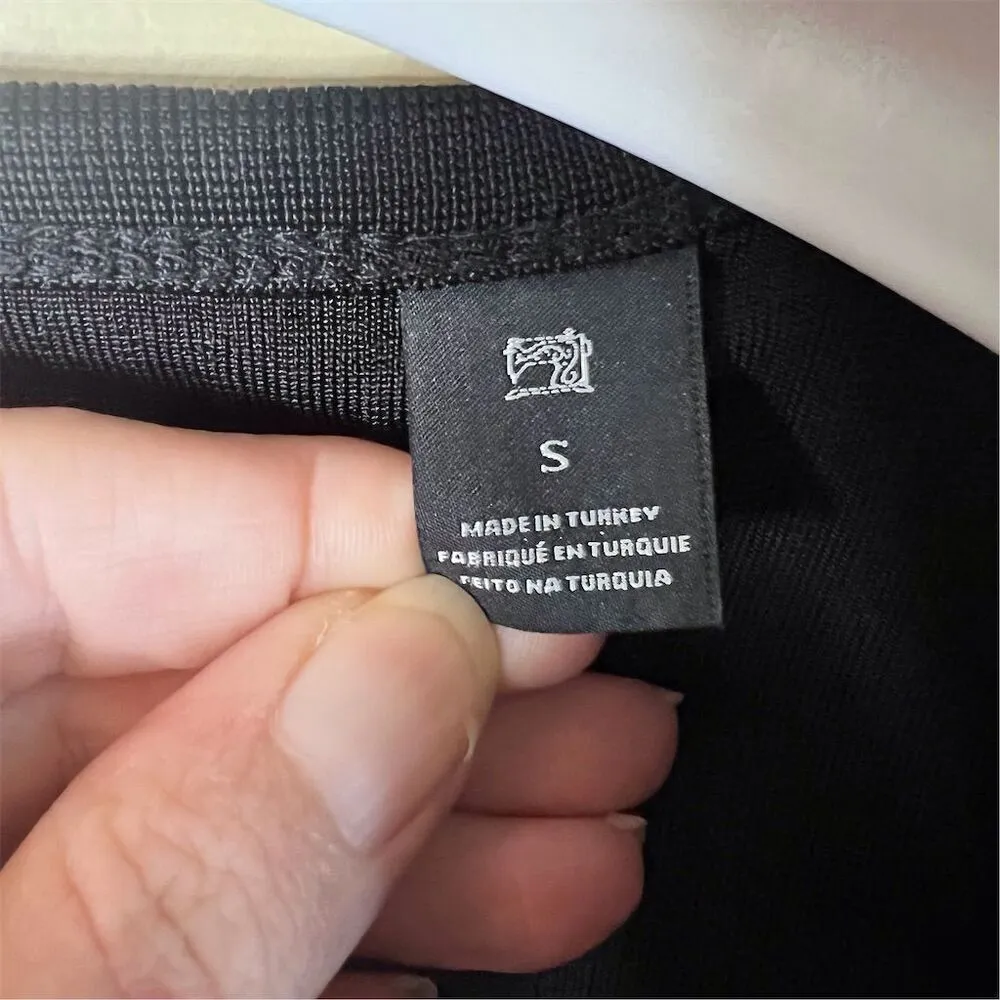 Scotch & Soda Women's Black Scoop Neck‎ Ribbed Short Sleeve T-Shirt Size Small - Image 3