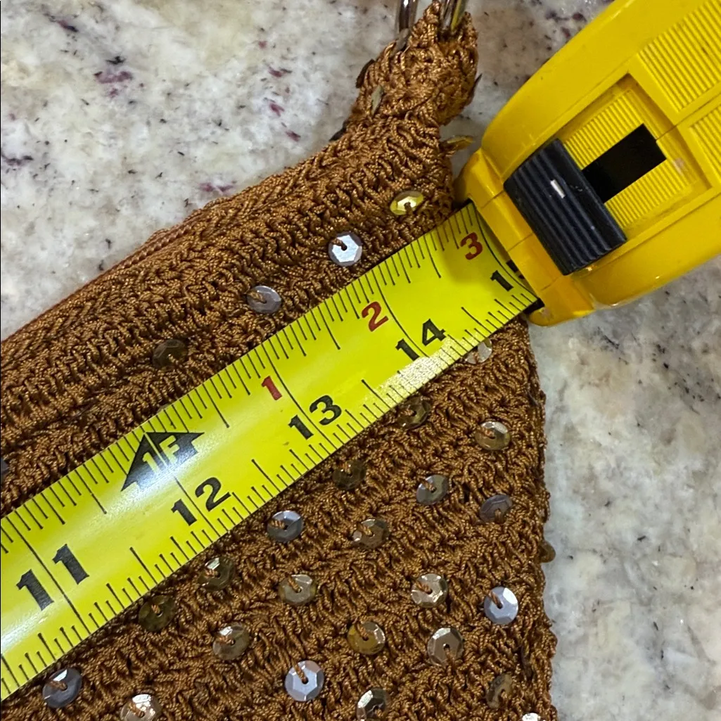 Free People Sequin Shoulder Bag in Copper - Image 11