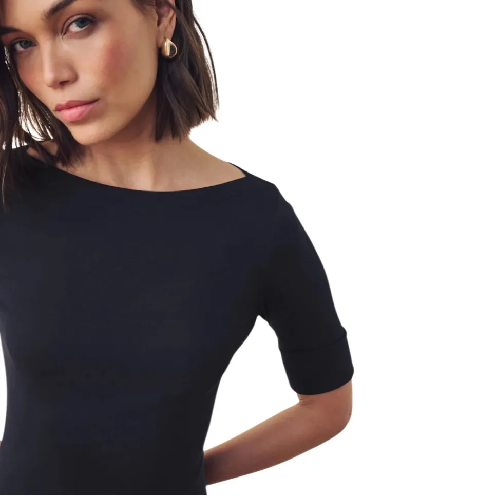 Lauren Ralph Lauren Lighthouse Navy Munzie Rib Knit Stretch Cotton Dress Size XS - Image 4