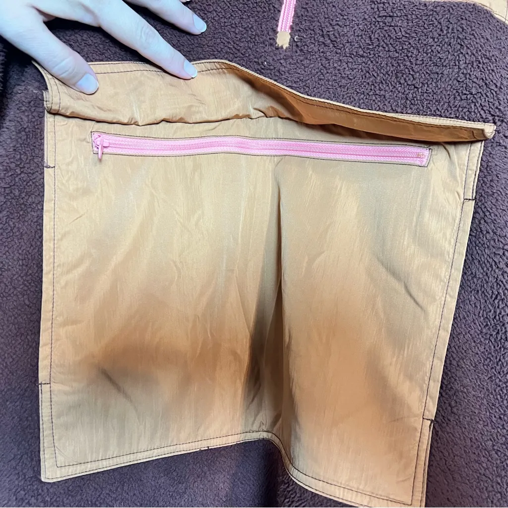 Offline by Aerie Cozy Brown Oversized Sherpa 1/2 Zip Pullover Fleece Sweatshirt - Image 7