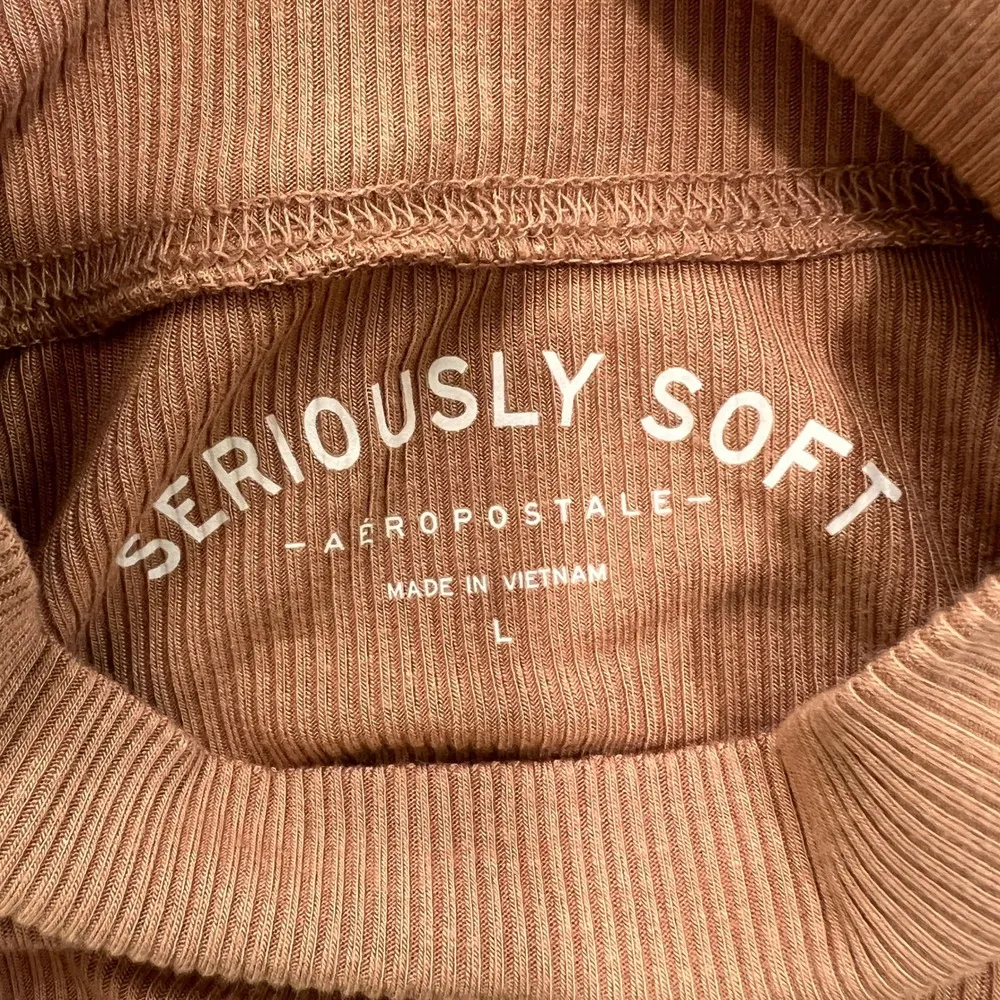 Aeropostale Seriously Soft Ribbed Mock Neck Long Sleeve Crop Top Large Lot of(2) - Image 6