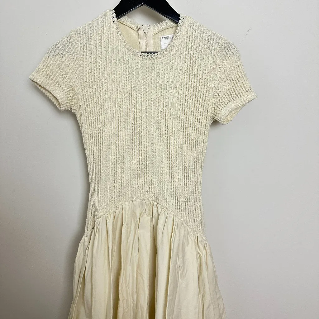 ELEXIAY Keysi Bubble Hem Midi Dress in Nude Size X - Image 5