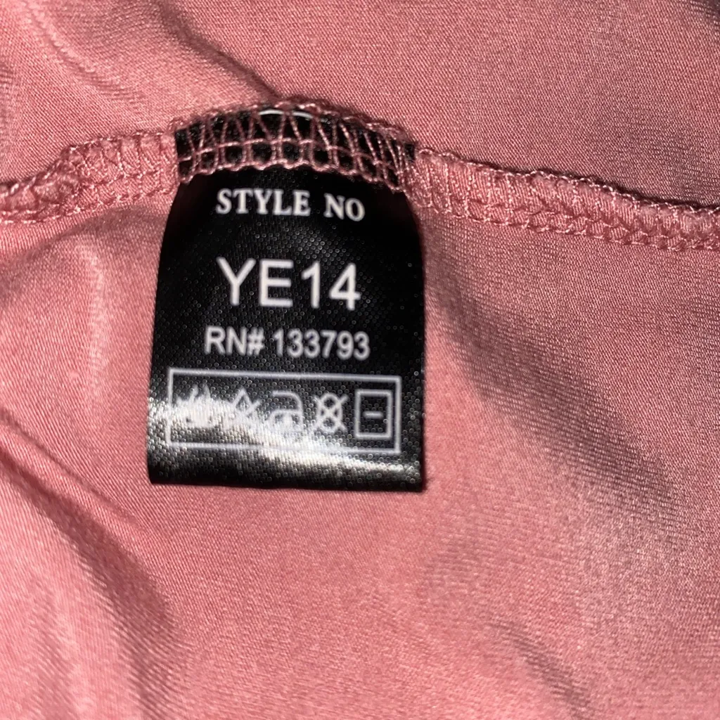 POL Dusty Rose Crochet Trim Hi-lo Babydoll Tank Small - Image 5