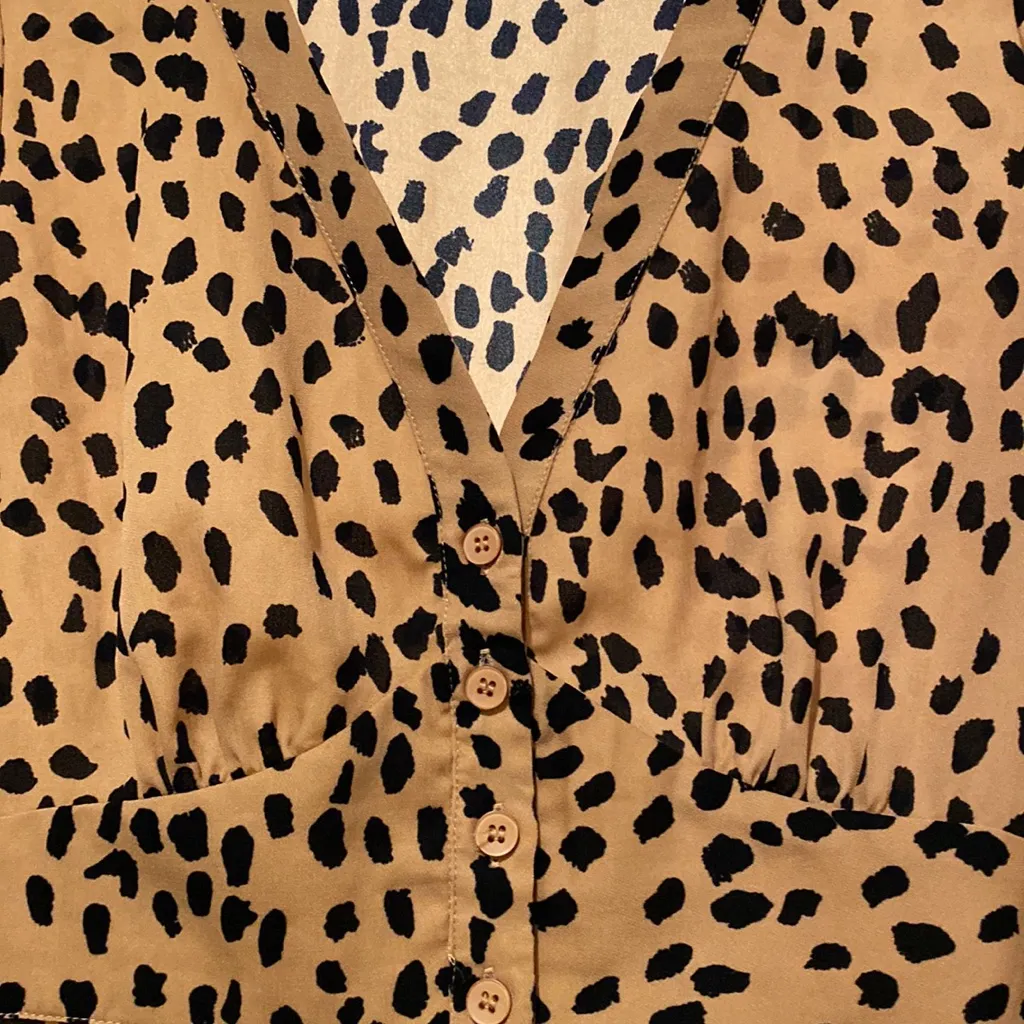 Essue Spotted button front blouse - Image 3