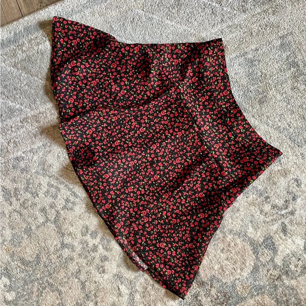 Zara Rose Floral Print Micro Mini Skirt Small - Image 5