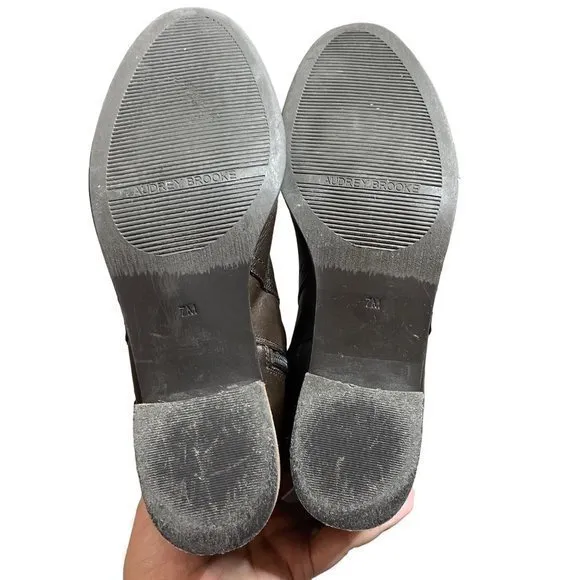 Audrey Brooke Women's‎ Brown Leather Knee High Riding "Tony" Boots Size 7 - Image 4