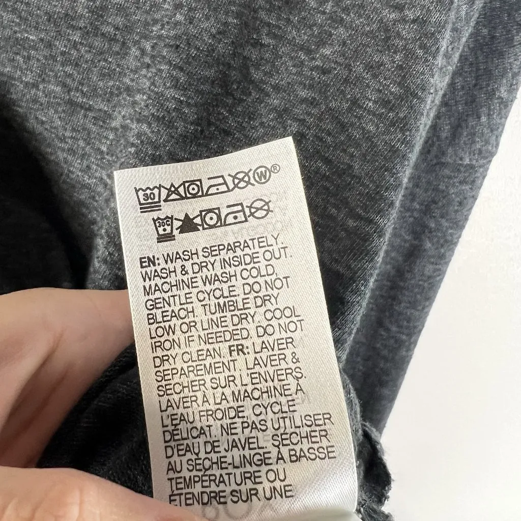 Roxy Women's Charcoal Hoodie Women’s Size‎ Medium Beach Boho Drawstring - Image 7