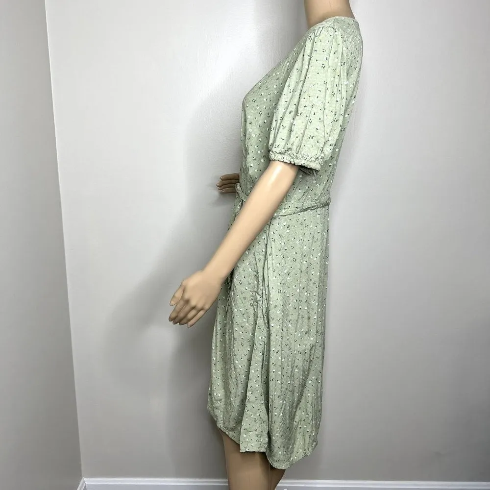 Universal Threads Universal Thread Green Floral Button Down Dress - Image 2
