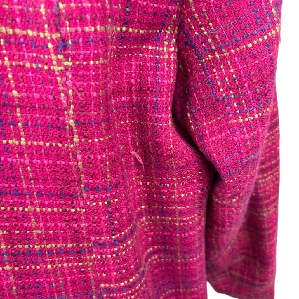 Fuchsia tweed open front blazer, size XL?, dressy, fall, office, party, elegant Multiple - Image 7