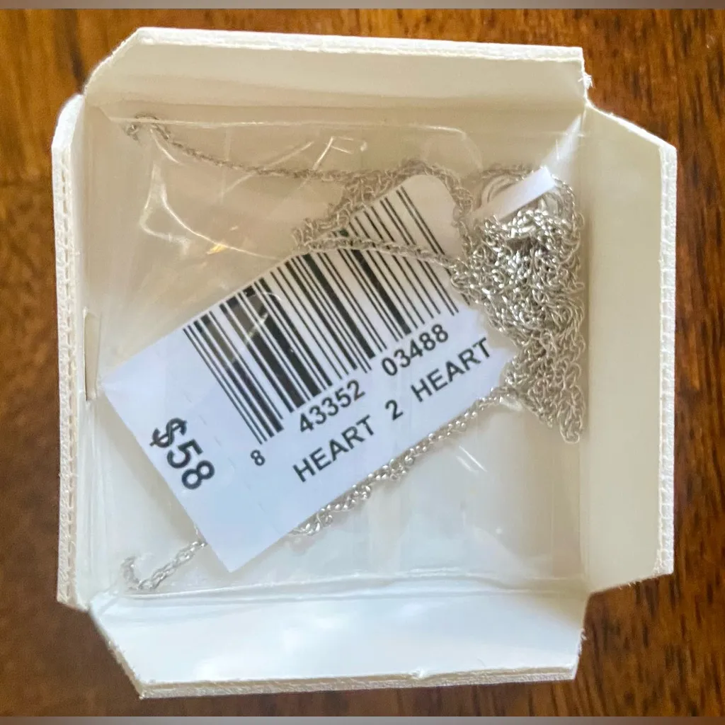 ✨ Elegant Sterling Silver Heart Pendant Necklace with Blue Sapphire ✨ - Image 3