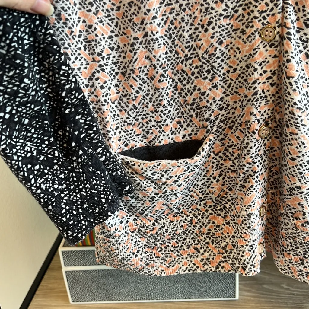 Marc by Marc Jacobs Punch Pink Multi Punch Pink Cotton Cardigan, Medium - Image 4