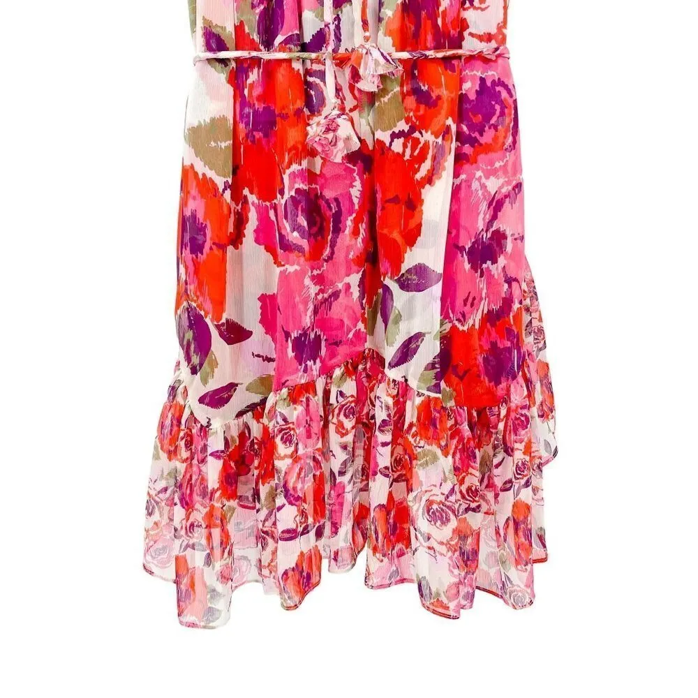 MISA Los Angeles Kasey Coming Up Roses Floral Print Water Color Mini Dress - Image 10