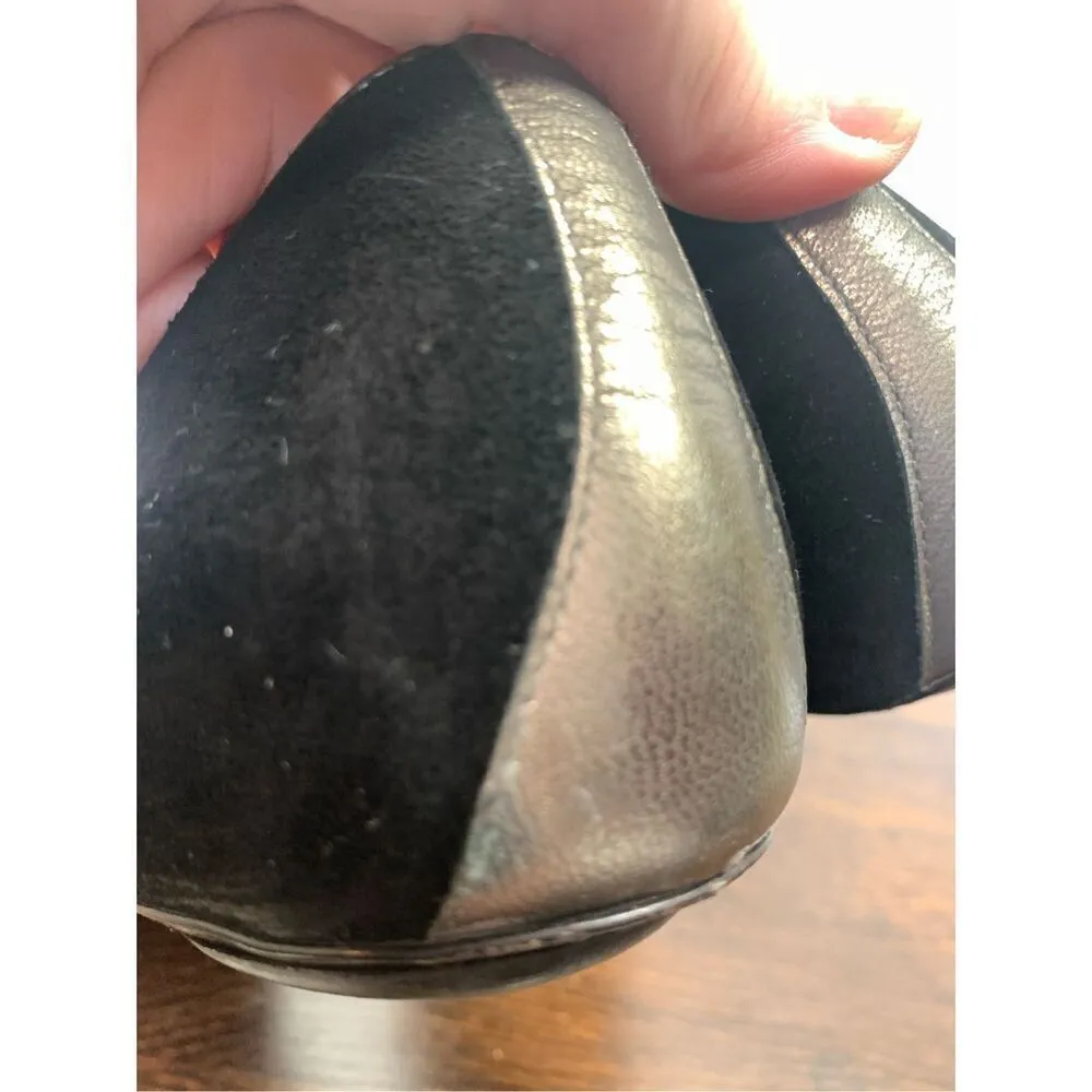 Donald J Pliner Henna Suede Leather Flats Mary Jane Shoes Black Size 8.5 M - Image 5