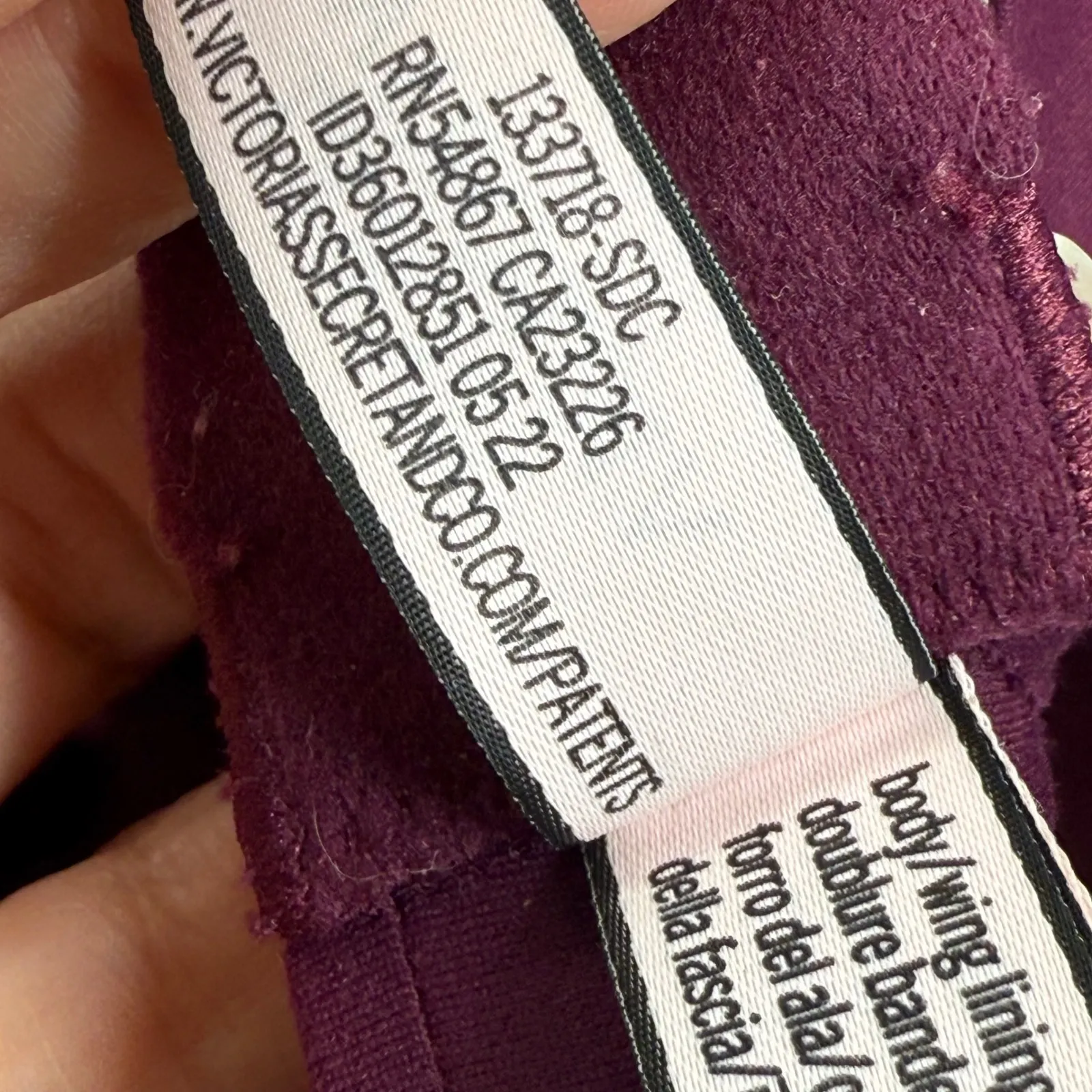 Victoria's Secret 32DDD Burgundy Lined Demi Bra Front Closure Gold V Detail - Image 5