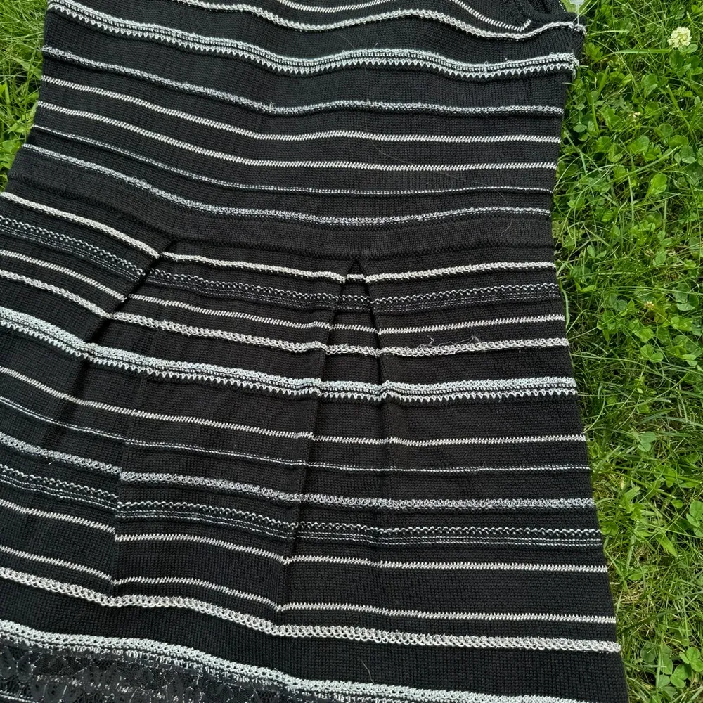 Nanette Lepore Black, Silver Metallic Striped Dress - Image 2