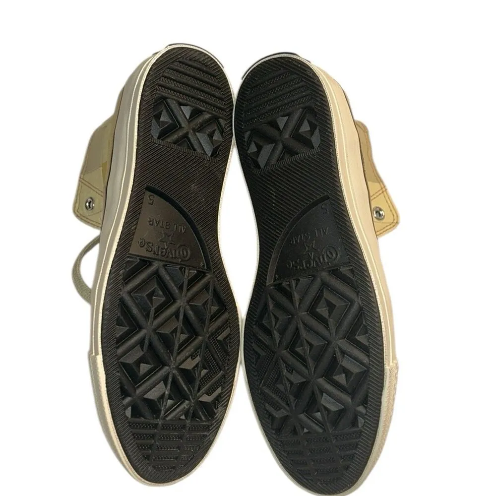 Converse Orange and Beige Chuck 70 High Top Plaid Sneakers (Size 5,Women’s 7) - Image 8