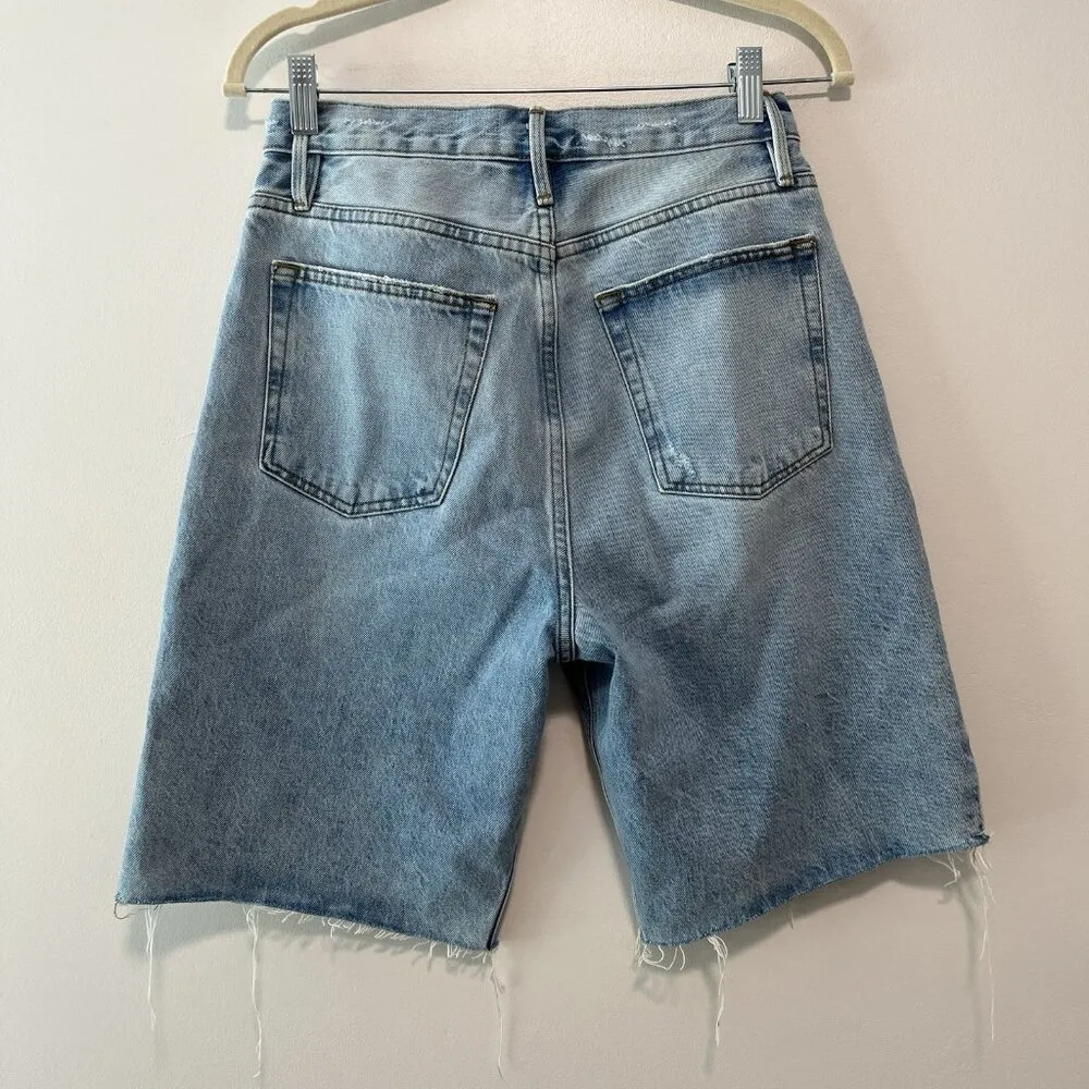 Frame High Rise Bermuda Raw After Jean Shorts in‎ Rossum 1 Year Size 24 - Image 5