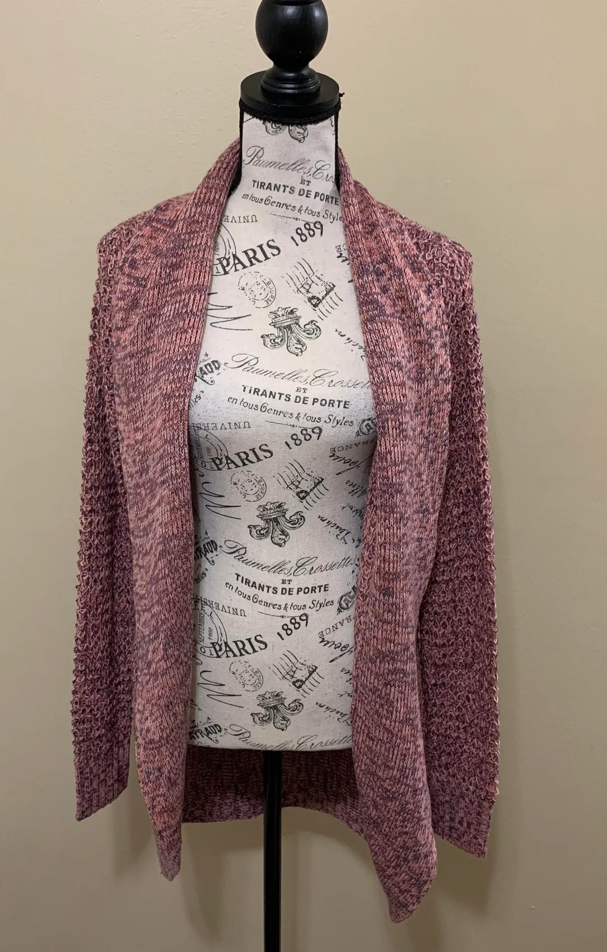 Purple Cacoon Open Cardigan - Image 5