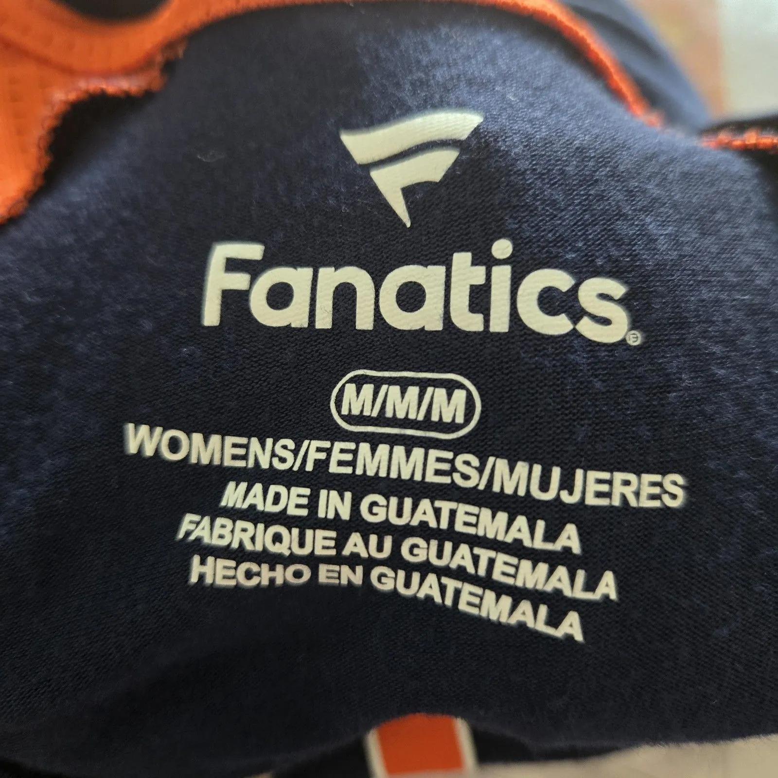 Denver Broncos Womens Medium Fanatics NFL Raglan Mesh Sleeve Tunic Top Navy Blue - Image 6