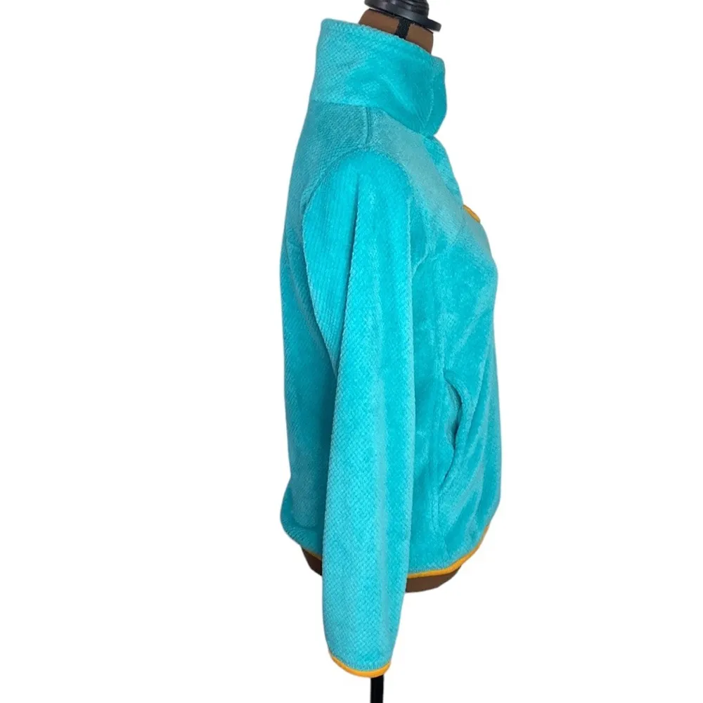 Patagonia Retool snap-T fleece pullover soft shell jacket turquoise orange sz XS - Image 5
