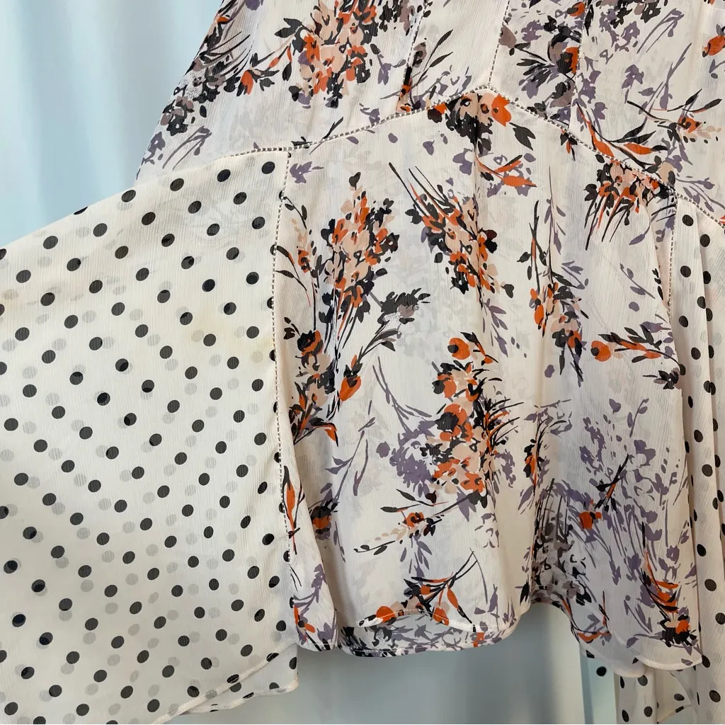 Anthropologie Vanessa & Virginia Medium Garden Pop Flowy Tank Top Retro - Image 3