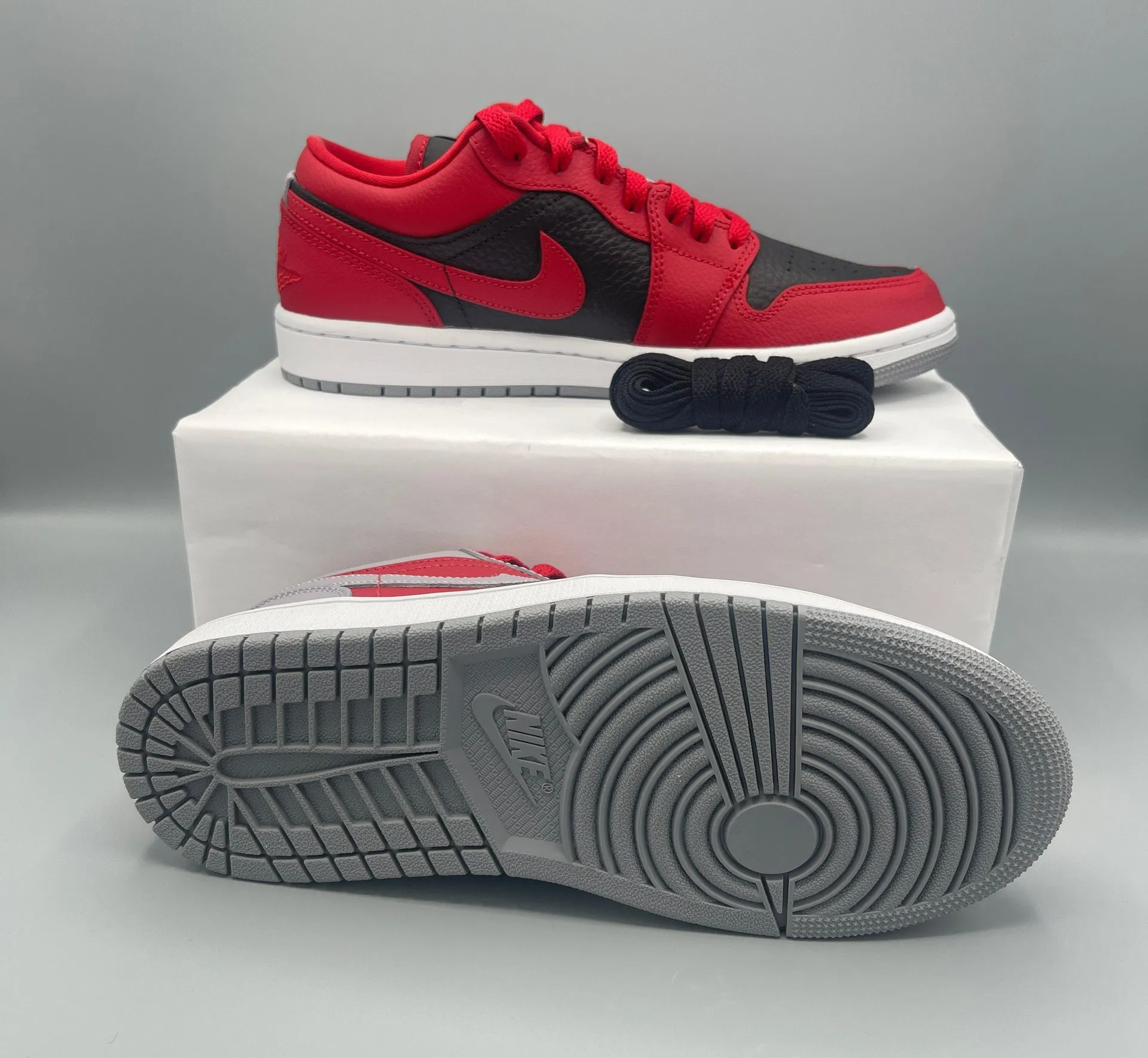 New  Air Jordan 1 Low SE Gym Red/Black/White/Cement Grey #Women's/ Size 8 - Image 15