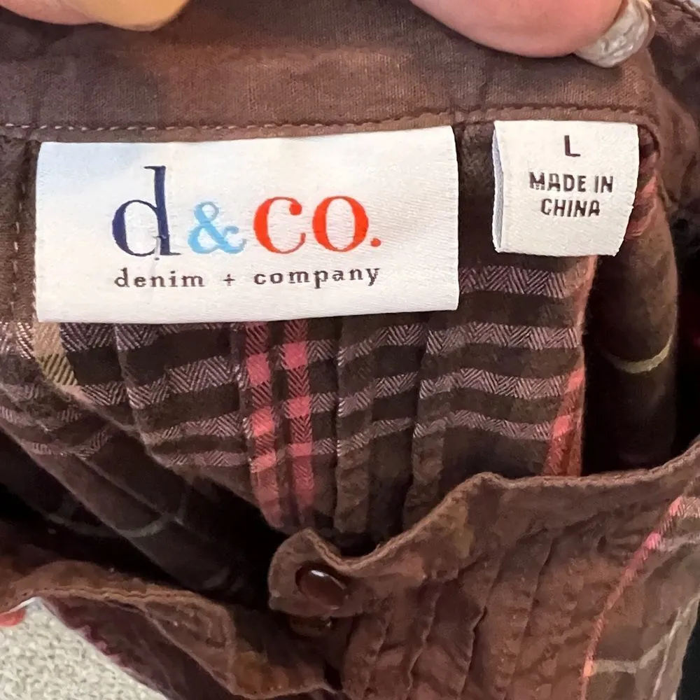 Denim‎ & Co. Top Brown Size L - Image 7