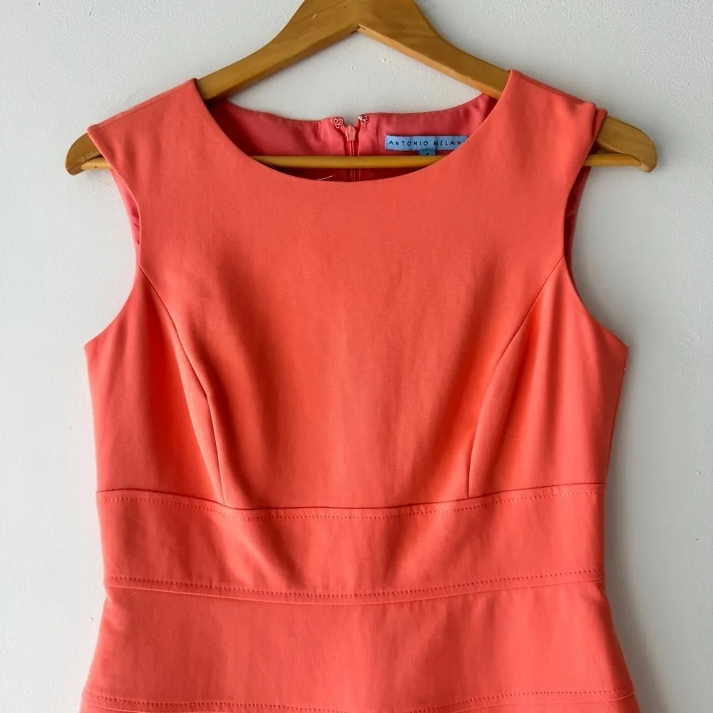 Antonio Melani - Sleeveless Sheath Dress in Coral - Image 4