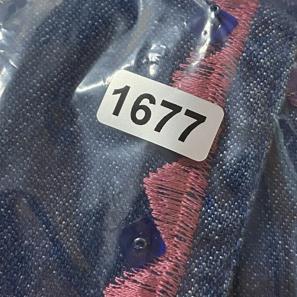 Vintage Carrie Allen Women's Jacket Large Denim Embroidered Bohemian Art to wear - Image 10