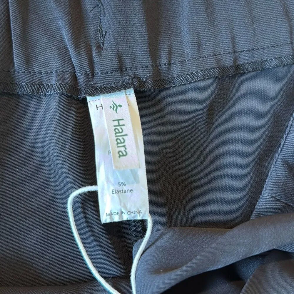 Halara NWT black tie side wide leg pant large - Image 4