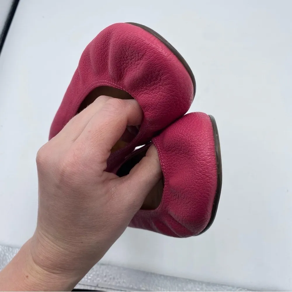 LANVIN Paris Pebbled Leather‎ Magenta Pink Ballet Flats size 35.5 US 5 luxury - Image 3
