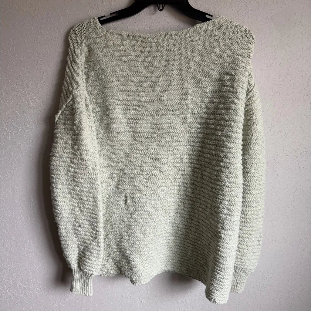 Free People Menace Oversize Knit Mint Green Crewneck Sweater Womens S - Image 7