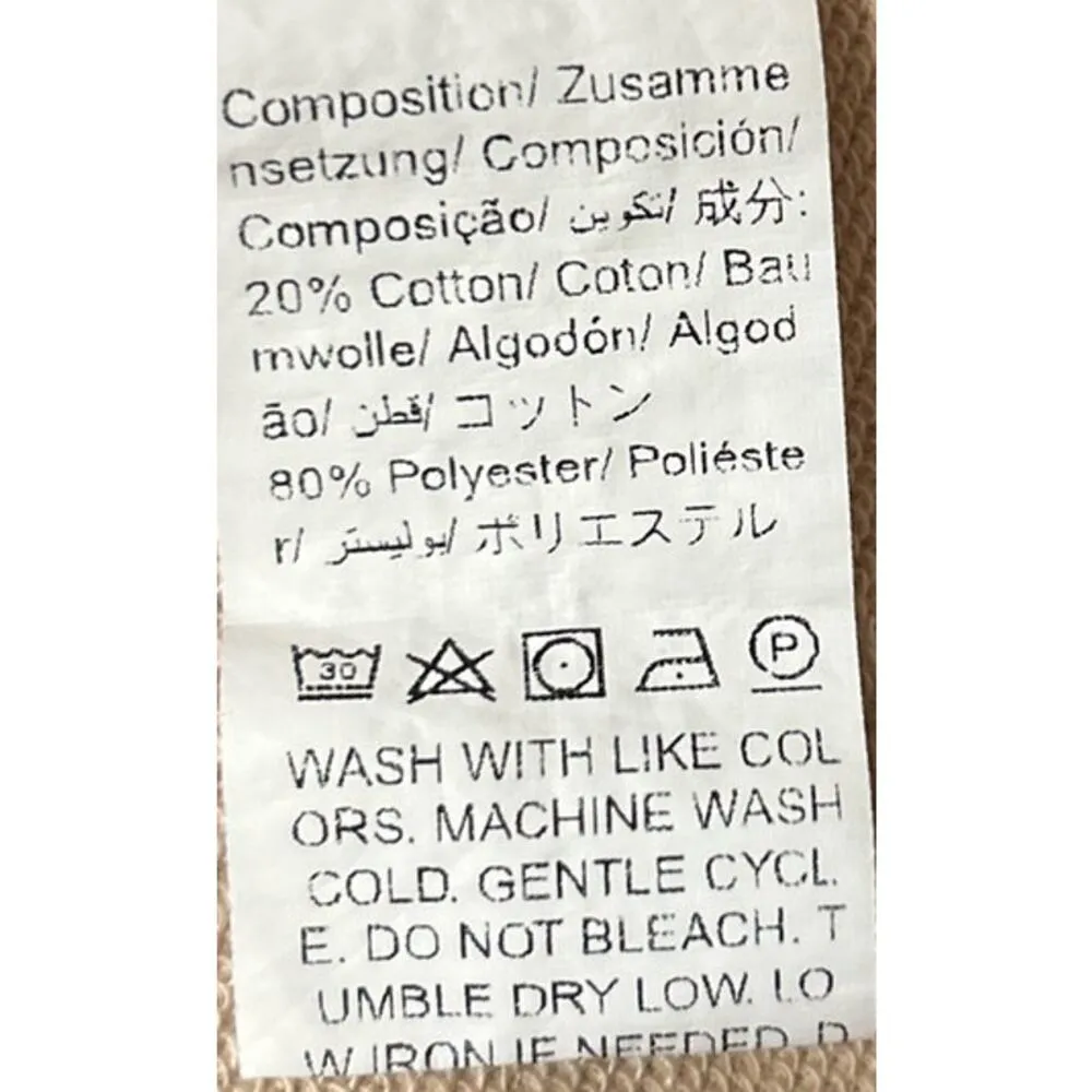 Shein X Women's Tan Meowtain‎ Cats Cropped Hoodie Size L - Image 4