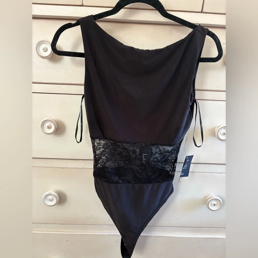 Lulus Black Lace Waist Bodysuit – Size Small - Image 4