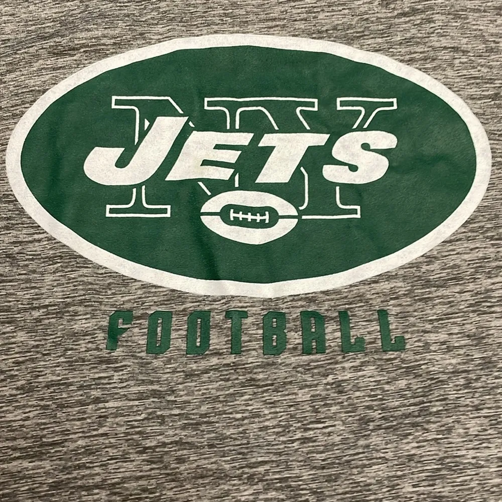 Team Apparel Heather Gray NY Jets Football Women's Short Sleeve Tee Size S - Image 5