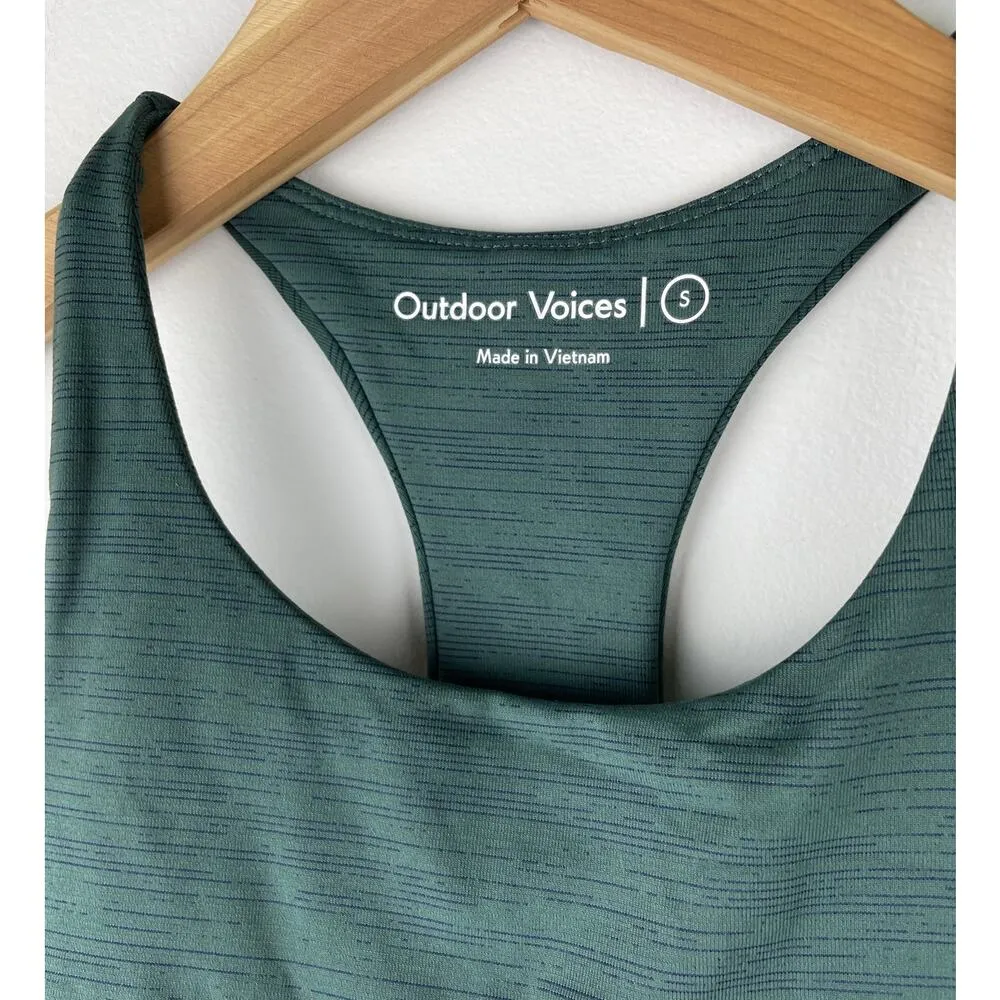 Outdoor Voices TechSweat Sports Bra Top Color Evergreen Size Small - Image 4