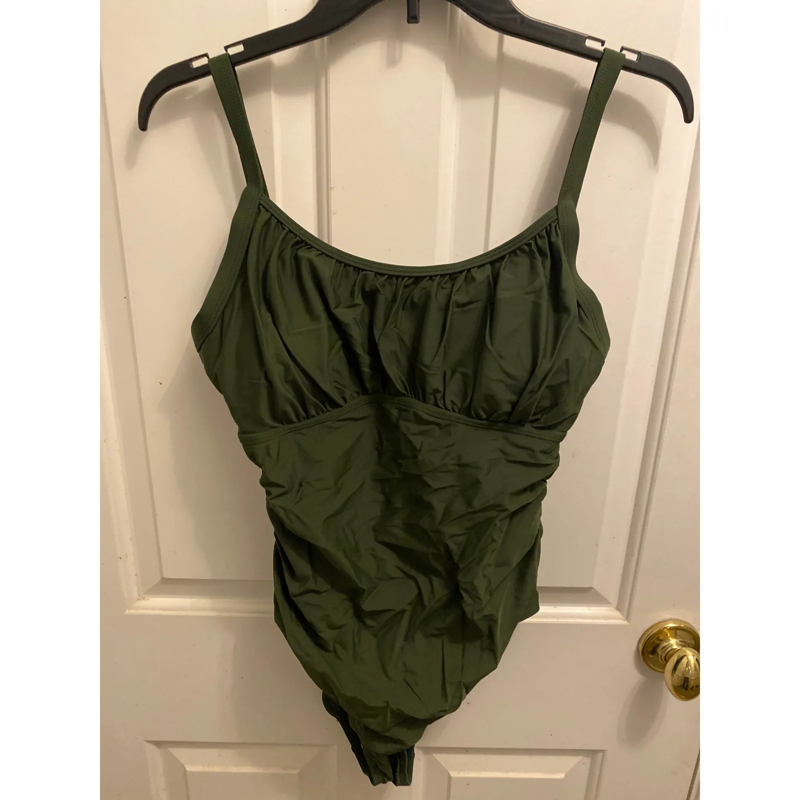 NWOT No Brand Women's Size Large Olive Green One Piece Swimsuit - Image 2