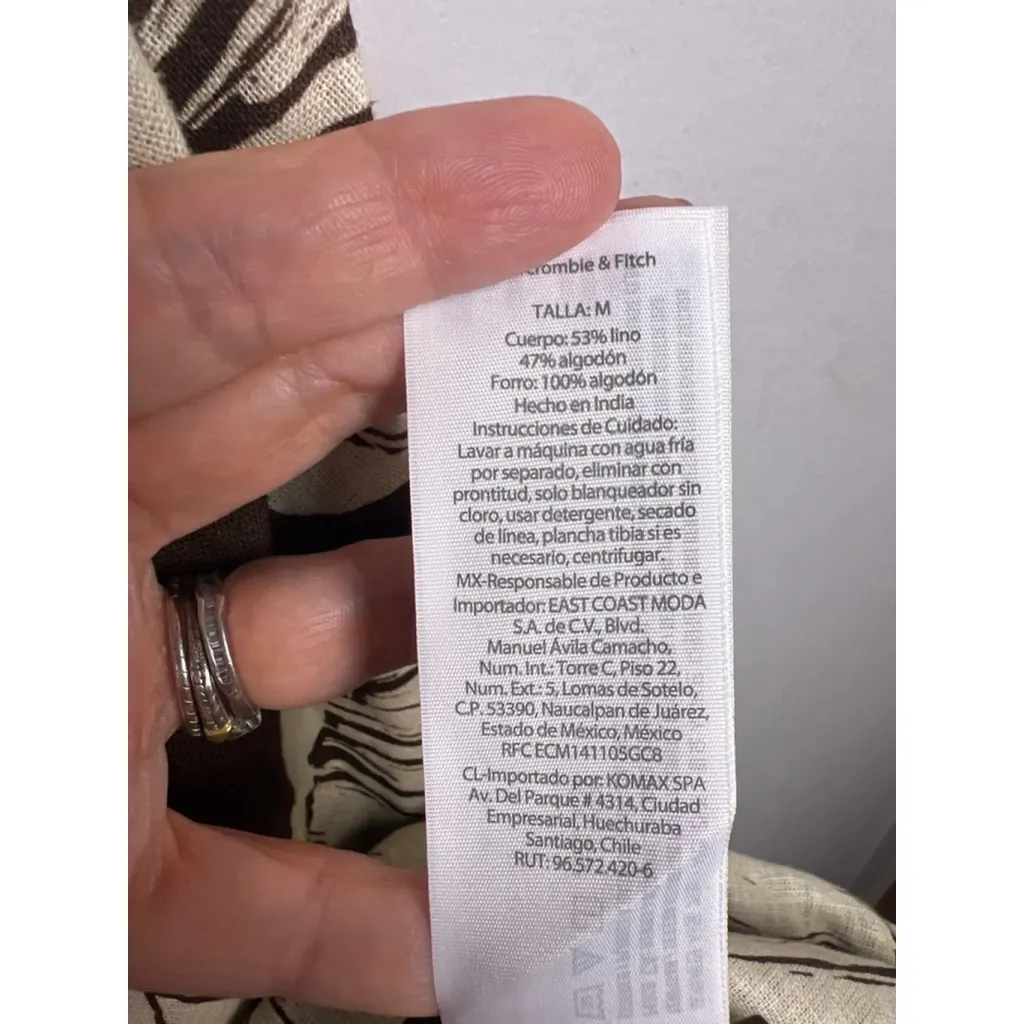 Abercrombie & Fitch Linen Blend Cutout Maxi Dress Brown Floral Print Polka Dot T - Image 4